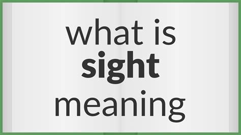 sights traduzione|sight meaning in english.